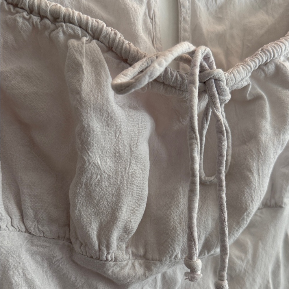 Free People Size Medium Free-est Natalya Solid Midi Dress in Ivory - Picture 9 of 16